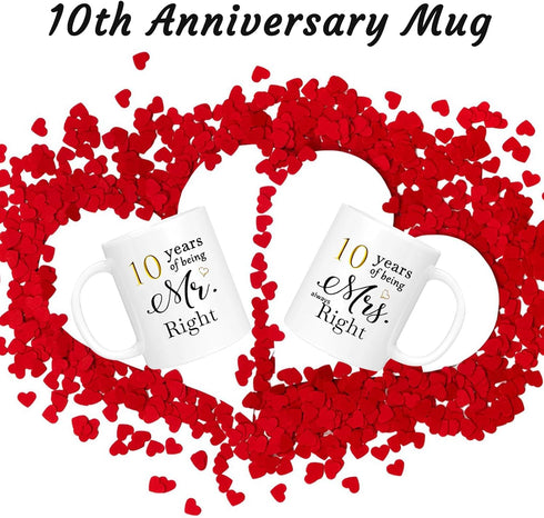 anniversary Coffee Mug Set of 2, 11oz